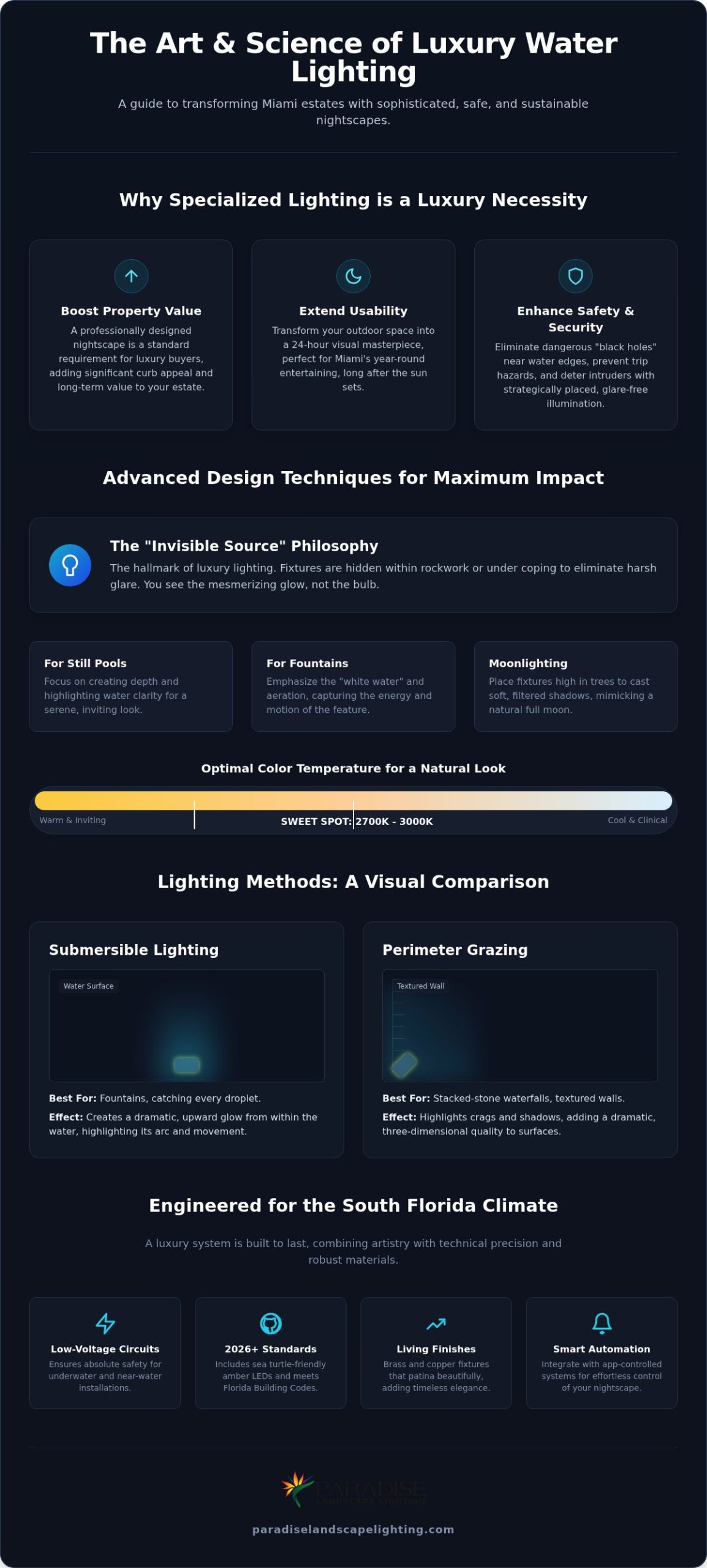 Illuminating Paradise: The Ultimate Guide to Landscape Lighting for Pools and Fountains in 2026