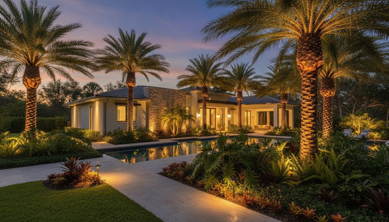 Luxury Outdoor Lighting Design in Boca Raton: Bespoke Artistry vs. Standard Systems