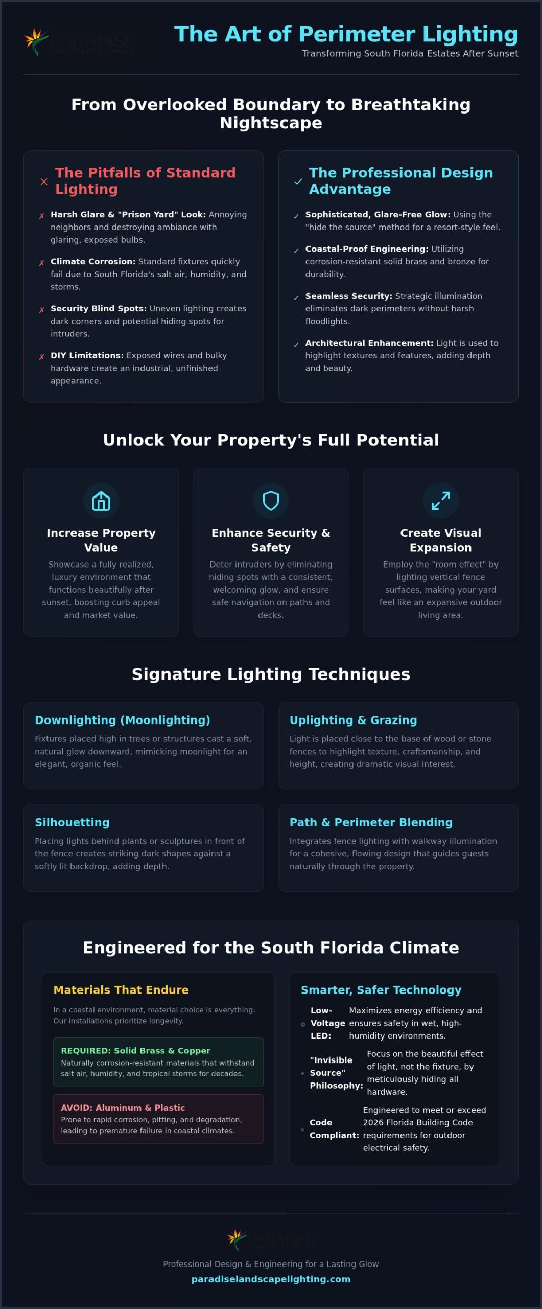 The Art of Fence Lighting Installation in South Florida: A Complete Guide