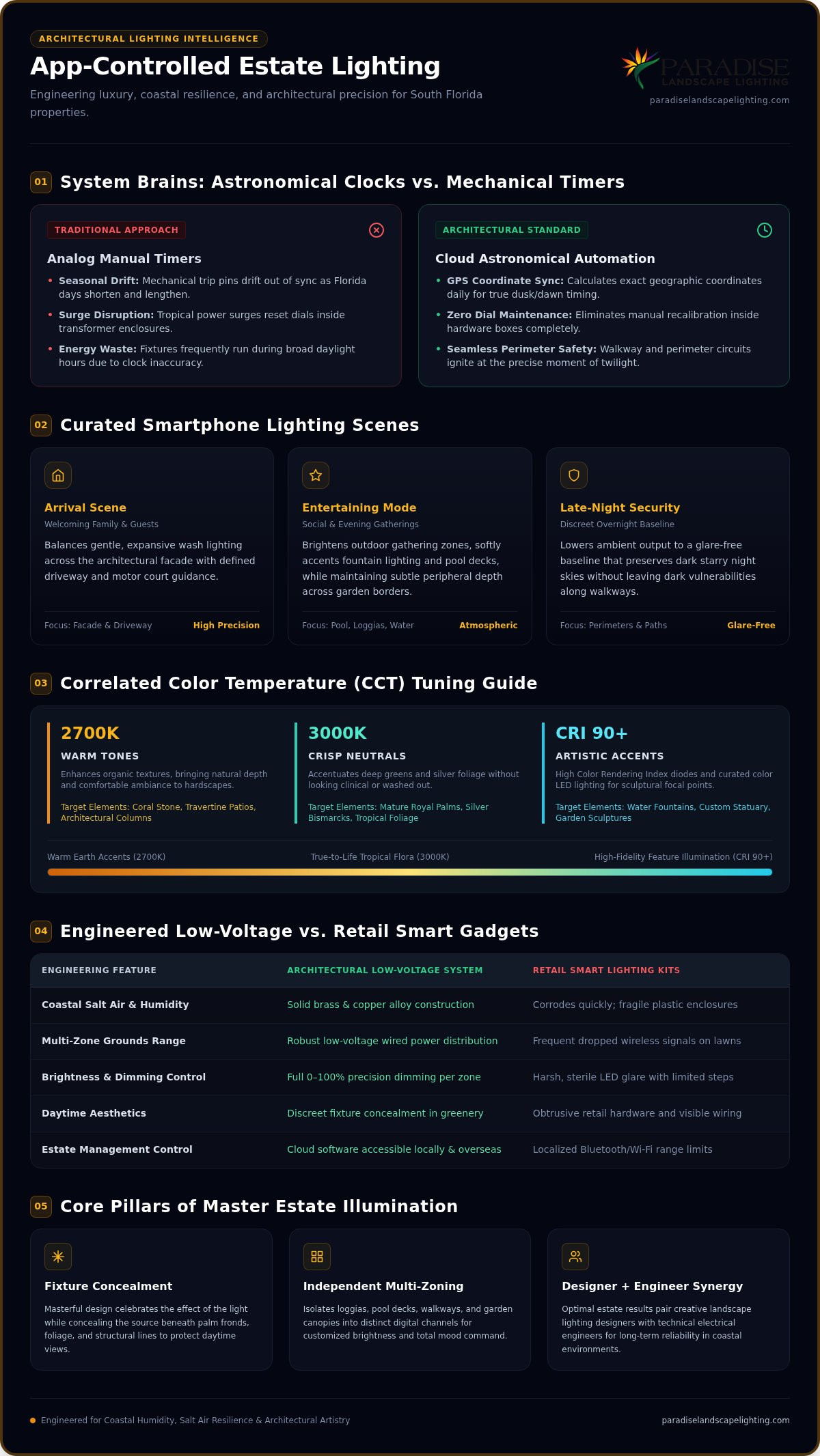 App-Controlled Outdoor Lighting in Palm Beach: The Luxury Estate Buying Guide