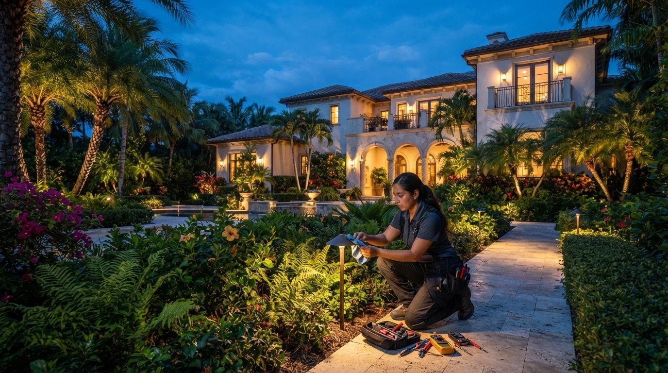 The Essential Landscape Lighting Maintenance Plan for Boca Raton Estates