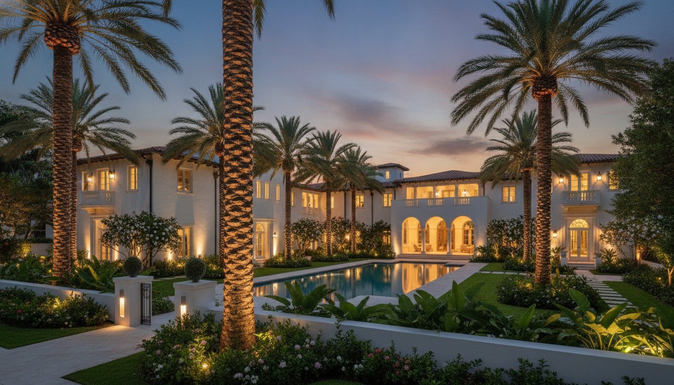 The Ultimate LED Landscape Lighting Upgrade for Palm Beach Estates