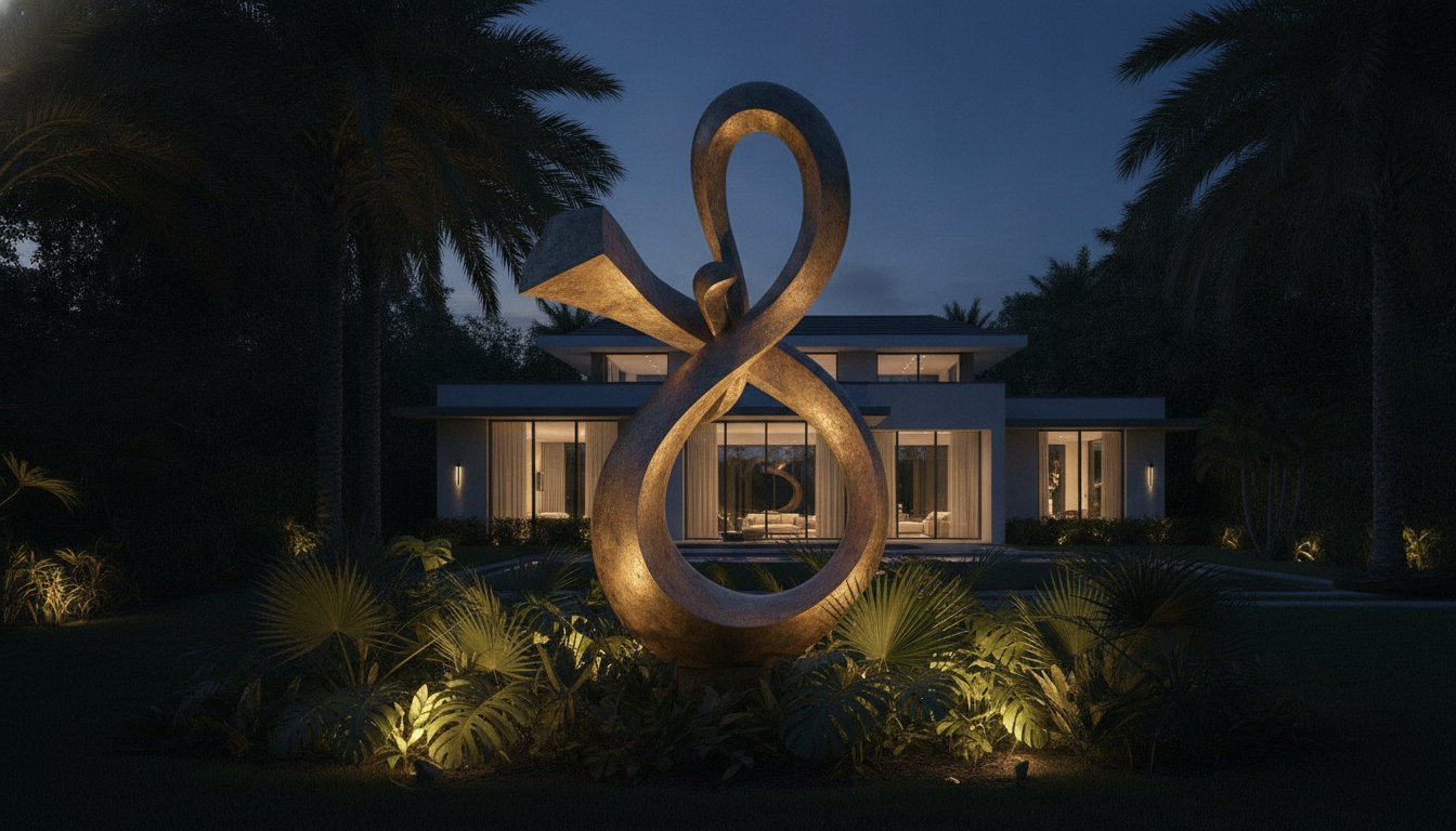 Outdoor Sculpture Lighting Ideas Florida: Artful Illumination for Luxury Nightscapes